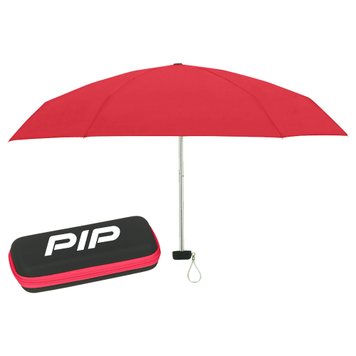 37" Arc Folding Travel Umbrella With Eva Case